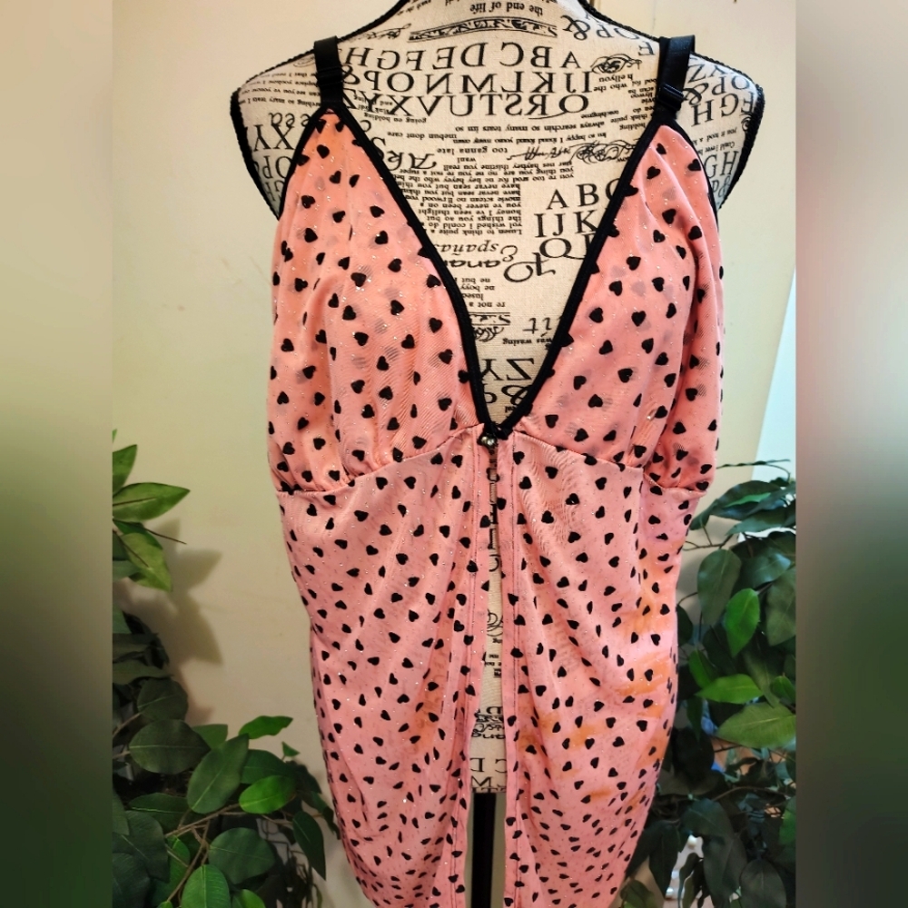 Pink Heart Print Women's Sleepwear